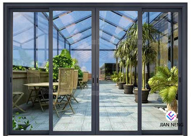 Thermal Break Aluminium Sliding Glass Doors Color Optional With Security System