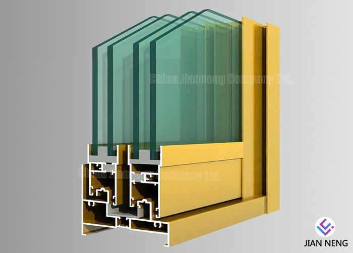 6063 T5 لمحات ألومنيوم للنوافذ والأبواب أداء جيد للختم