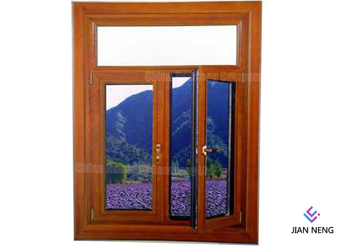 Inbound Tilt Turn Aluminum Windows and Doors لون خشبي مع مسحوق الطلاء