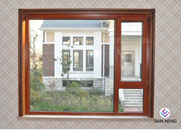 Inbound Tilt Turn Aluminum Windows and Doors لون خشبي مع مسحوق الطلاء
