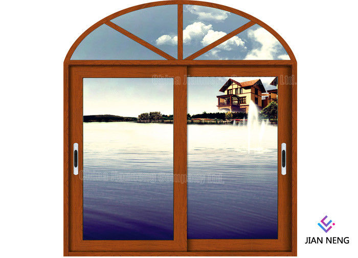 Inbound Tilt Turn Aluminum Windows and Doors لون خشبي مع مسحوق الطلاء