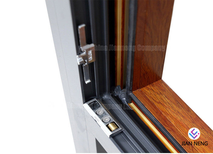 Inbound Tilt Turn Aluminum Windows and Doors لون خشبي مع مسحوق الطلاء
